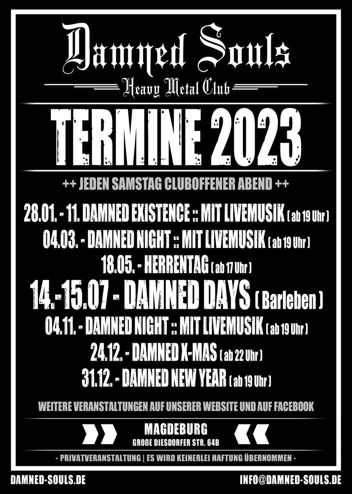 Damned Souls - Termine 2023